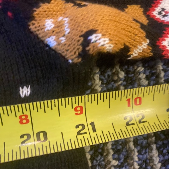 NWT Black Santa gingerbread cookies milk Ugly Xmas Christmas Sweater - Picture 5 of 5